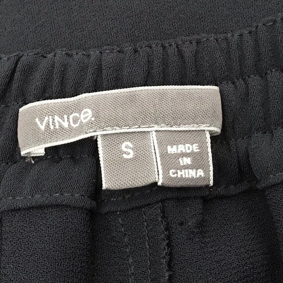 VINCE Navy crepe satin trim wrap jogger small - Picture 7 of 12